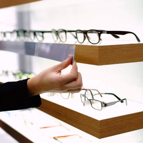 Magnetic wall shelves allow easy and fast custom design.