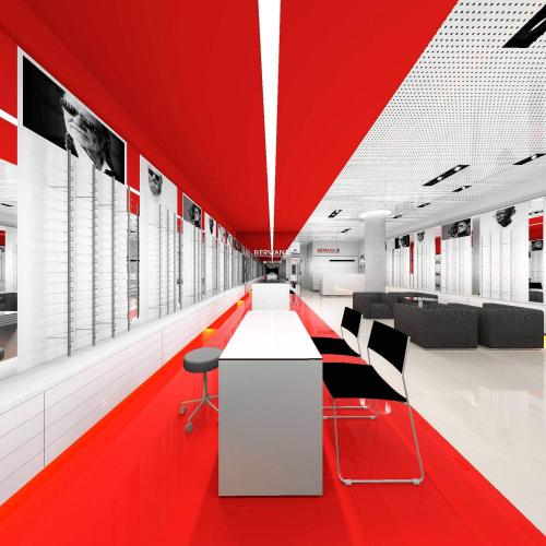 Colorful optical store design