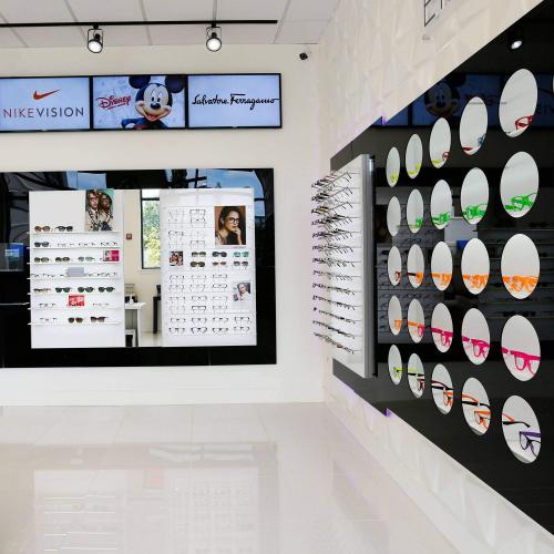 Modern and clean optical dispensary design for US based optical store.