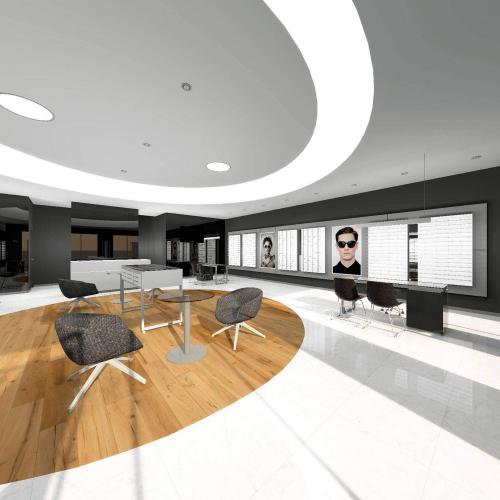 Open space optical shop design