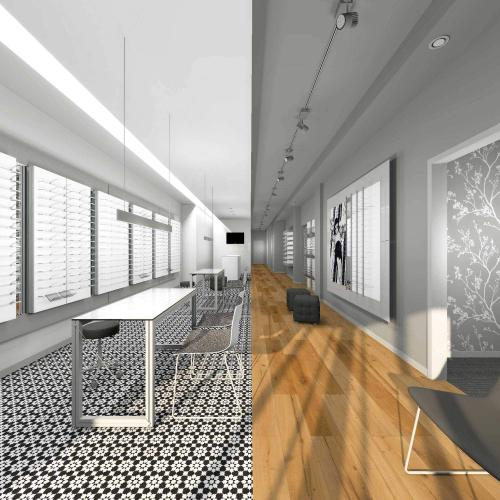 Custom optical shop design