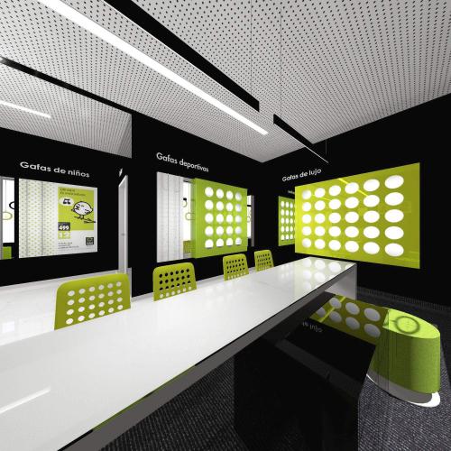 Bold optical dispensary design