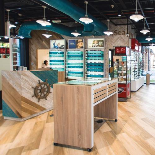 Unique optical dispensary design for a Dubai based optical shop.