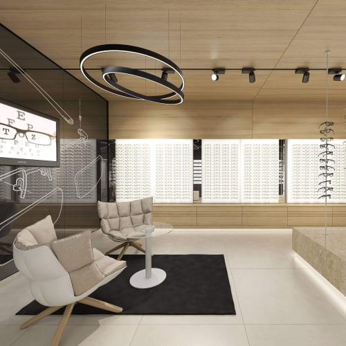 Open space optical store design