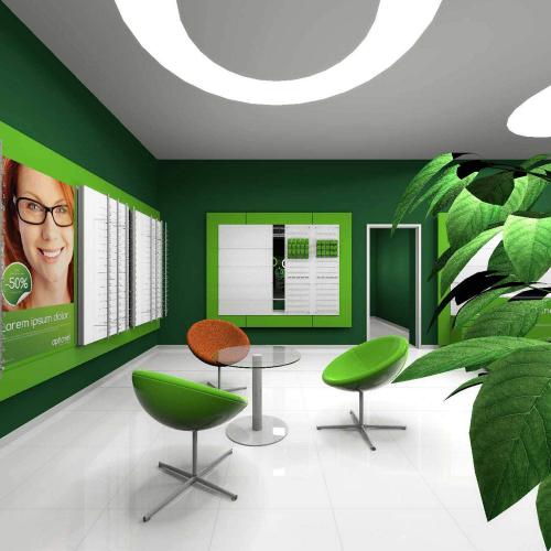 Unique optical shop design